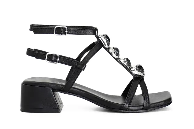 CafèNoir Sandali Pelle T Nero Donna 39 pietre