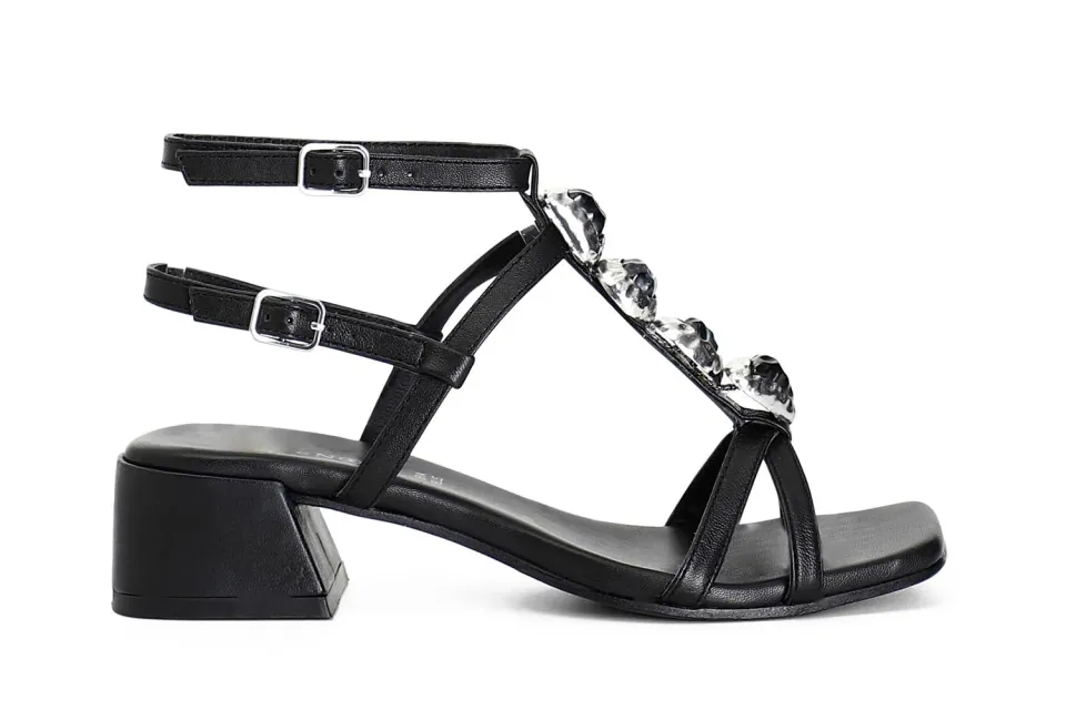 CafèNoir Sandali Pelle T Nero Donna 39 pietre
