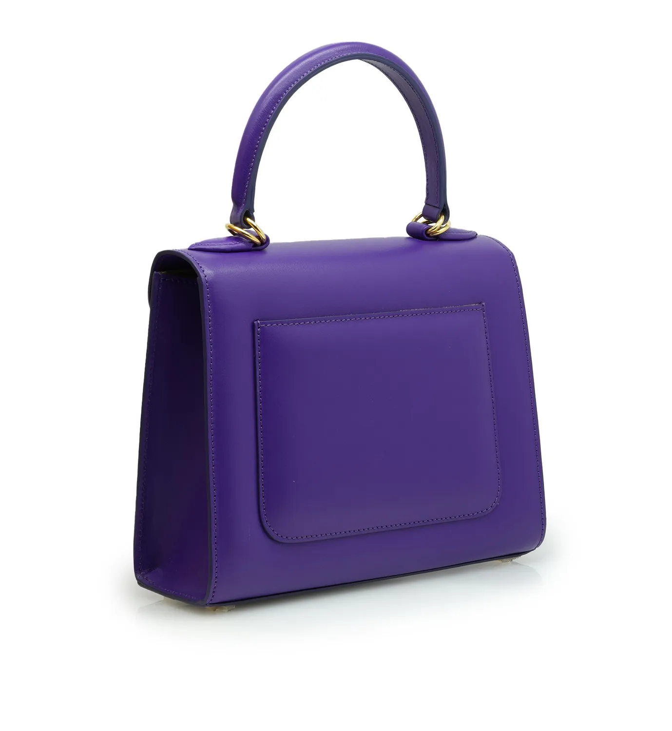 Cardinal Milano First Lady borsa pelle viola liscia