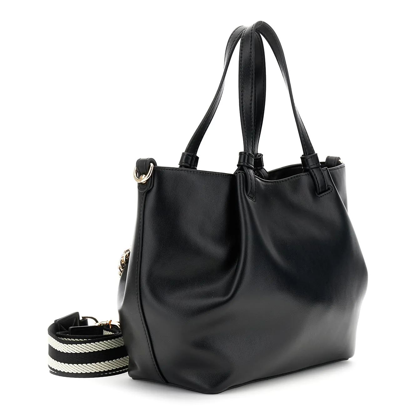 CafèNoir Shopping bag donna nera lucchetto catena