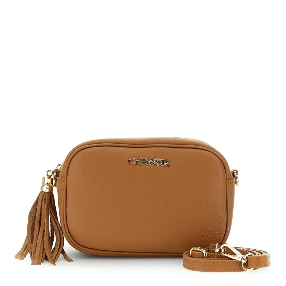 CafèNoir Camera Bag borsa pelle martellata con tracolla