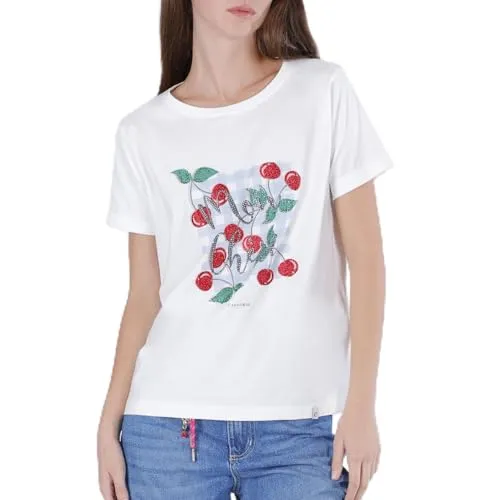 CafèNoir T-Shirt Cotone Ciliegie Off White M