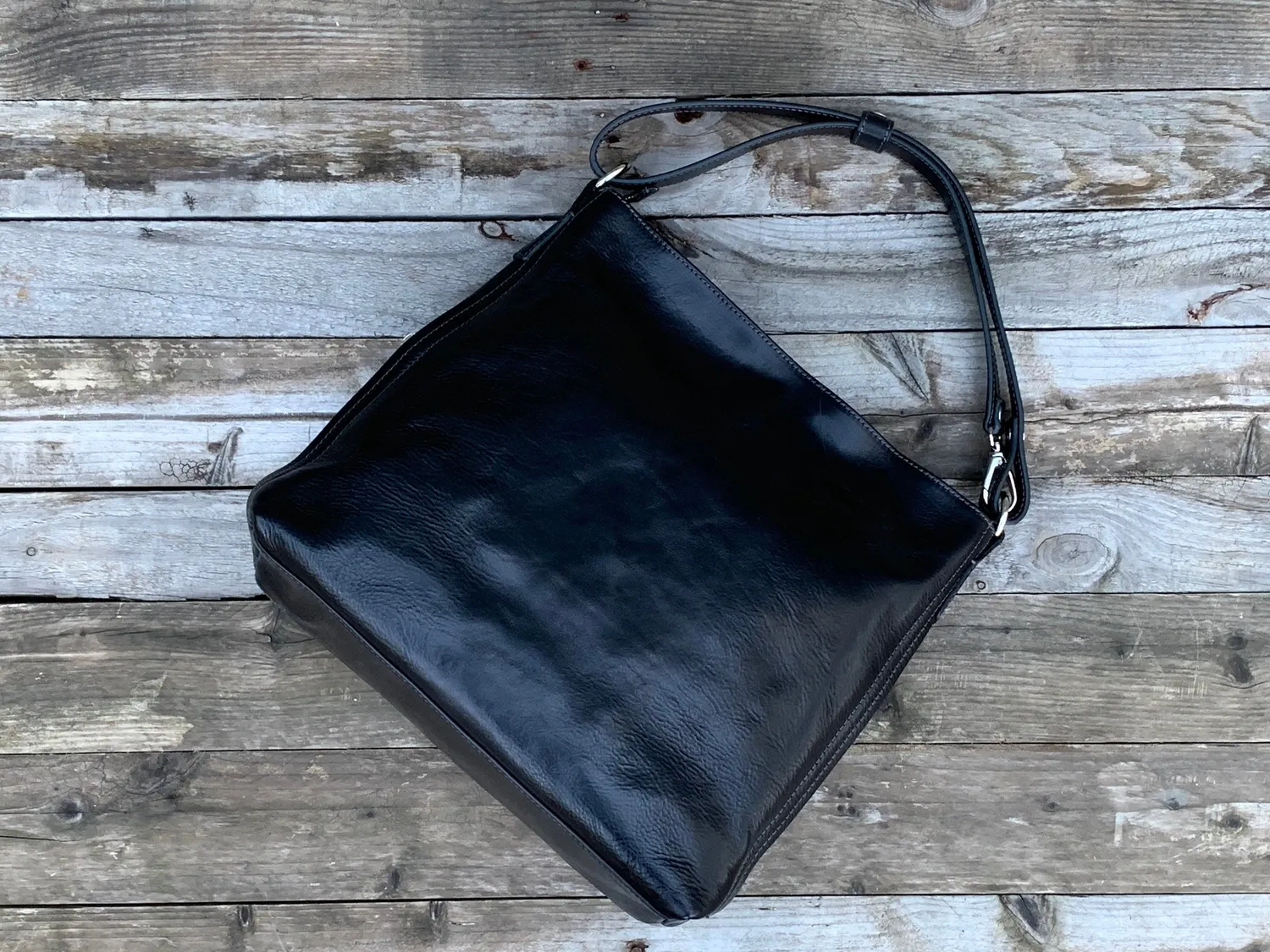 Aigin Milano Borsa Tote in Pelle Marrone Chiaro con zip
