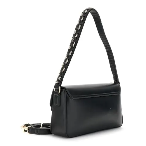 CafèNoir Borsa a Spalla Nera Coulisse con Catenina