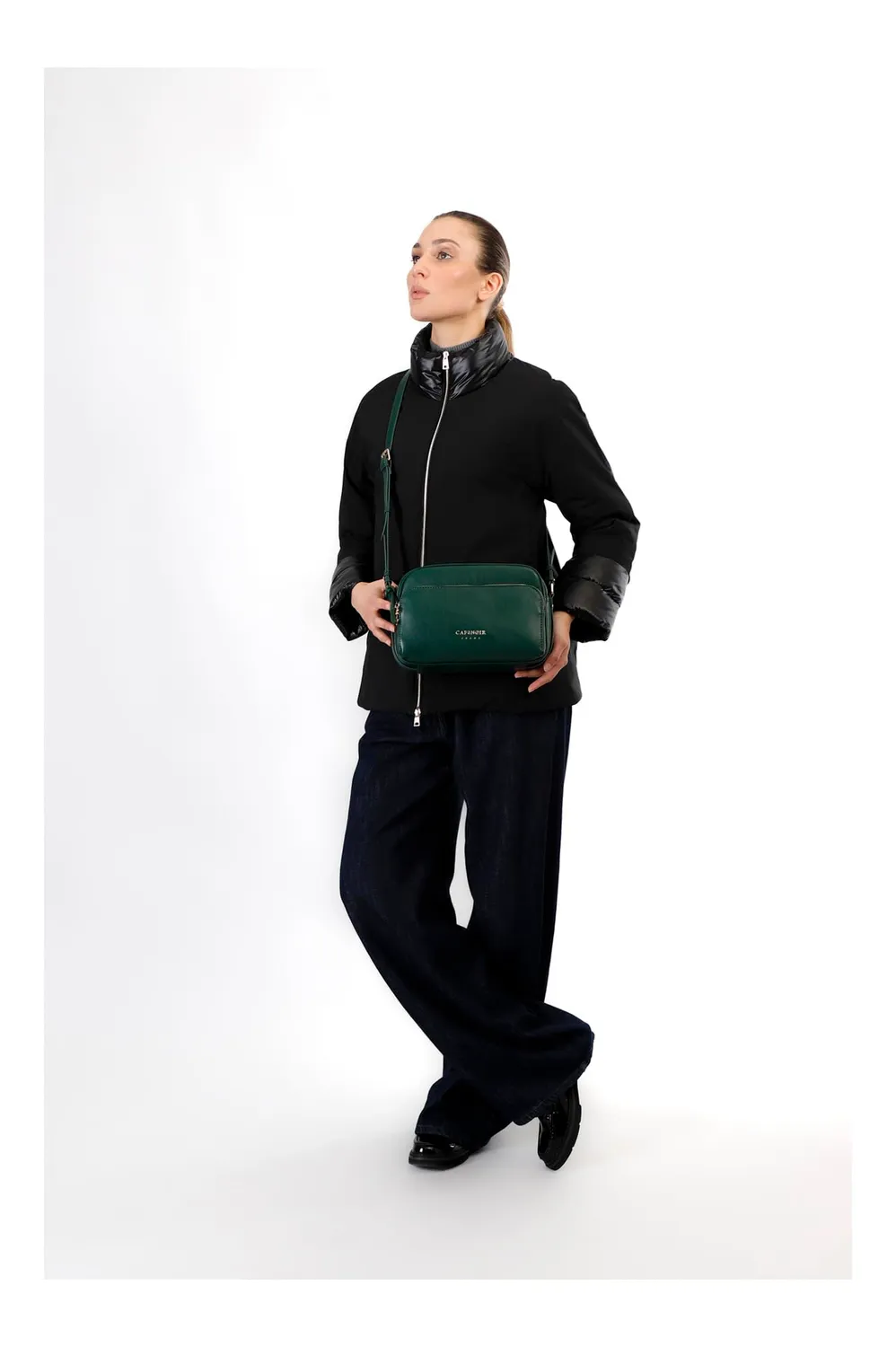 CafèNoir Camera Bag borsa tracolla donna con tasca zip round