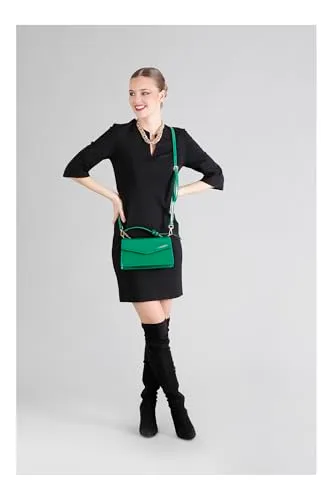 CafèNoir Borsa a Spalla Vernice Verde Minibag Rigida