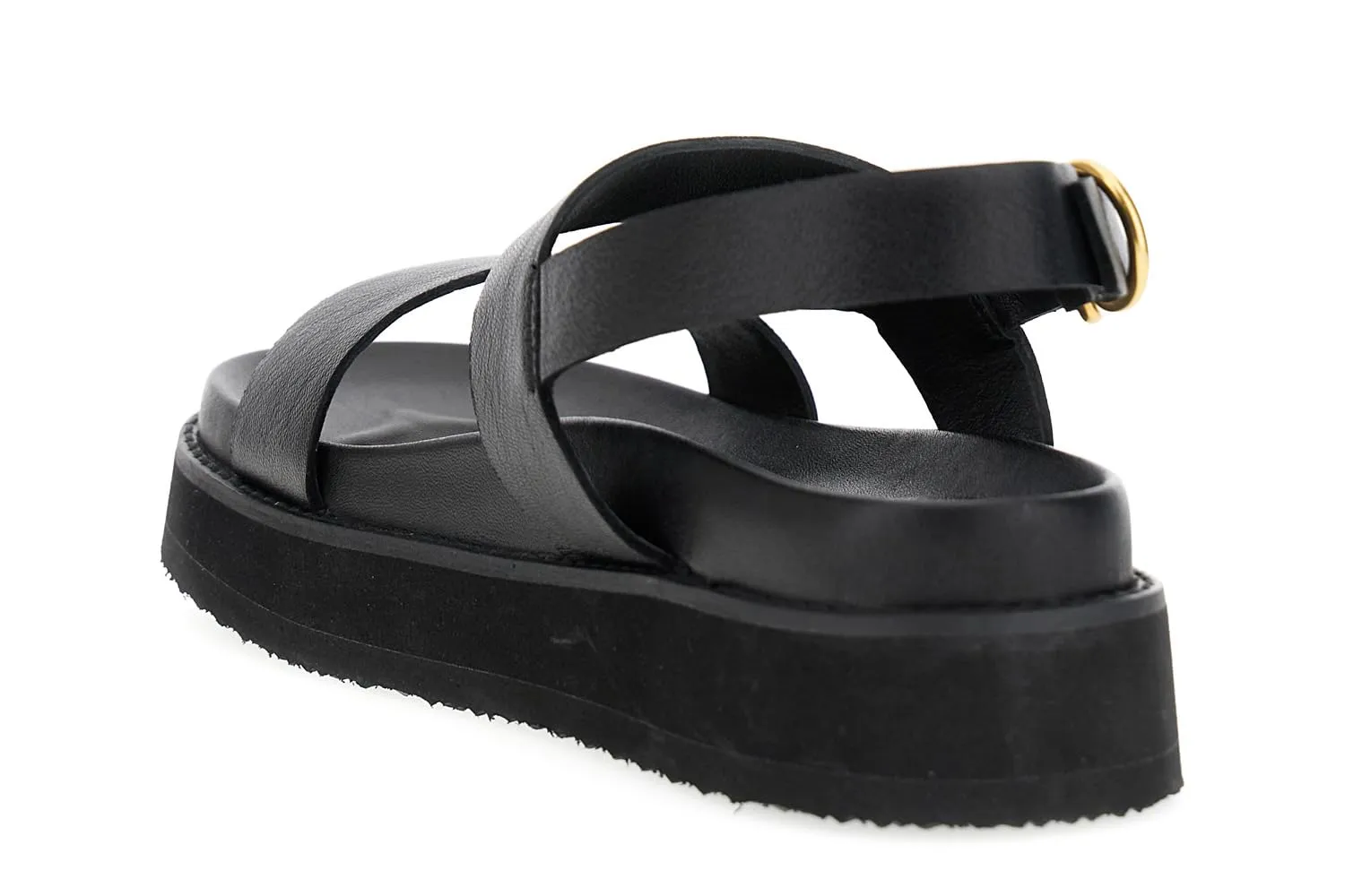 CafèNoir Doppia Fascia Sandali in Pelle Donna Piatti