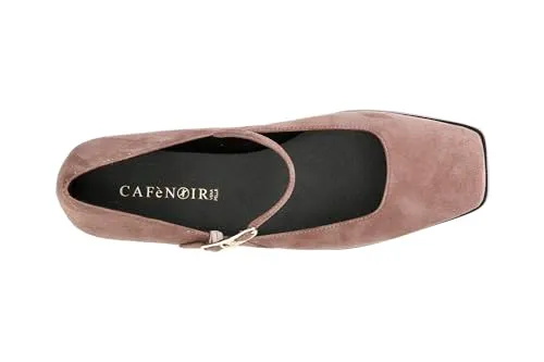 CafèNoir Ballerina Camoscio Rosa Antico tacco 15 mm