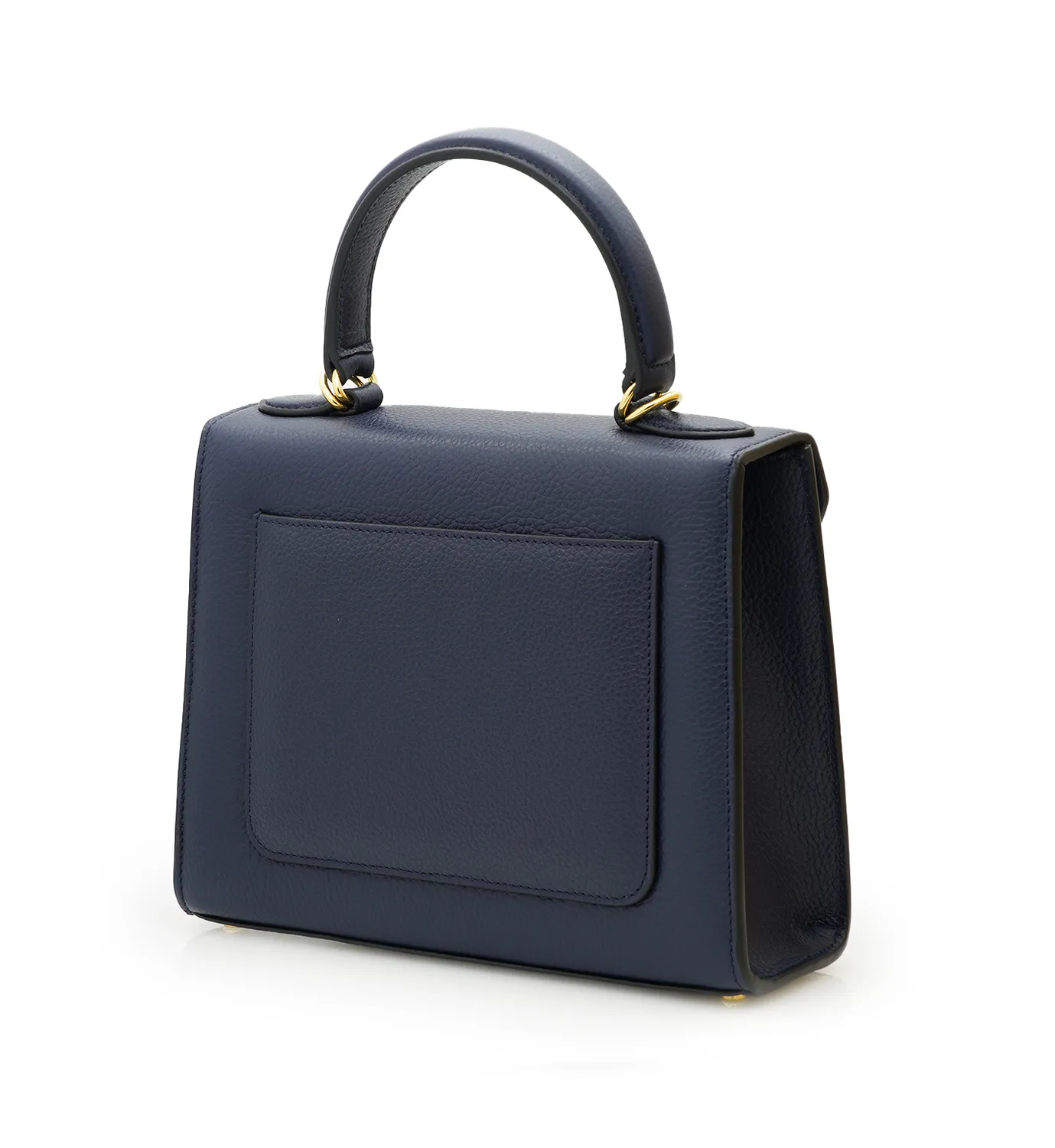 Cardinal Milano First Lady borsa pelle blu navy martellata