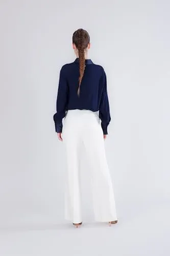CafèNoir Pantaloni Spacco Laterale Cadi Burro 38