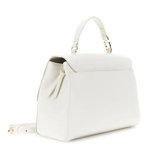 CafèNoir Borsa Mano Donna Effetto Pelle Avorio Fiori