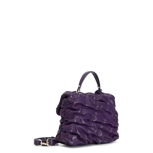CafèNoir Pattina Goffrata borsa a spalla viola calamita