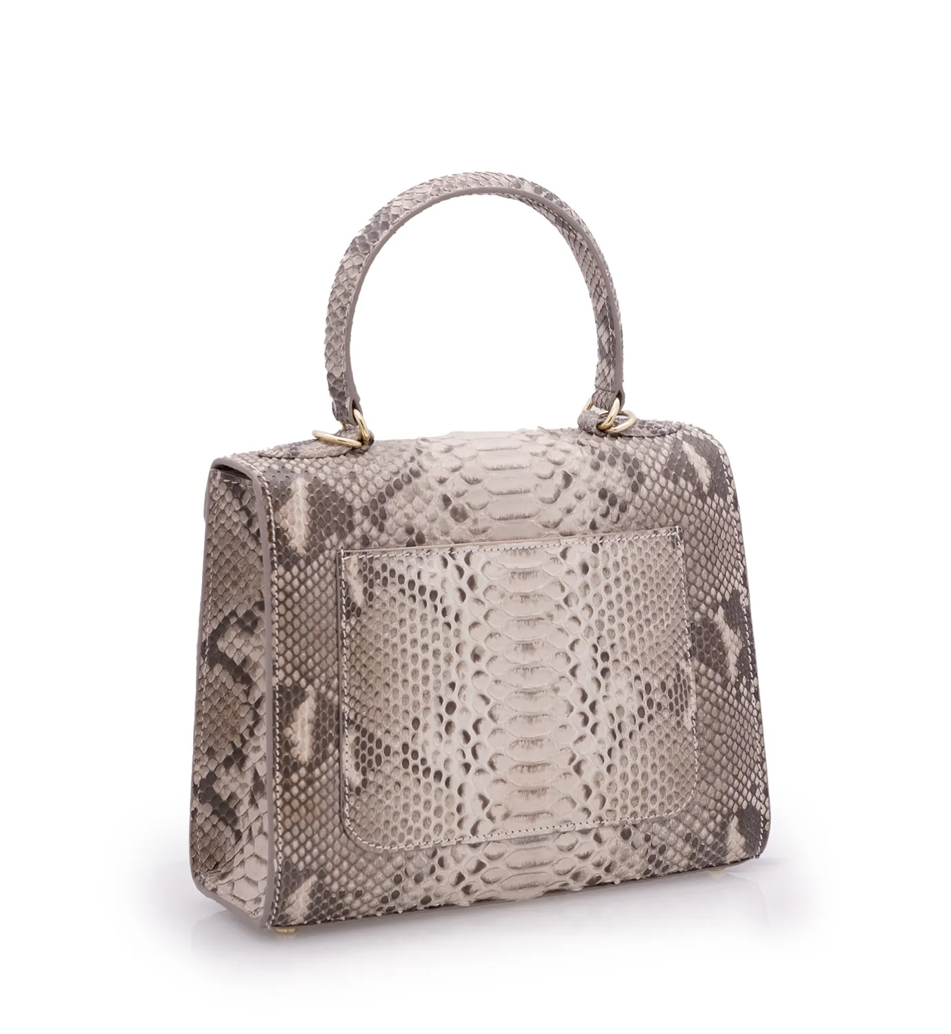 Cardinal Milano First Lady Grey Python borsa pitone grigia