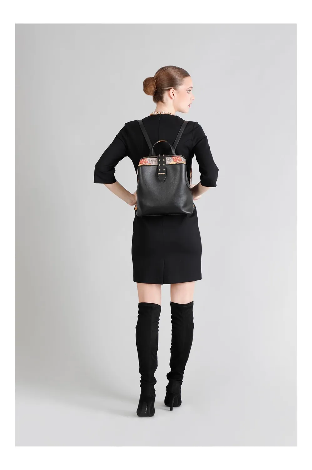 CafèNoir C3WO0502 Zaino Floreale con Tramezza Stampata