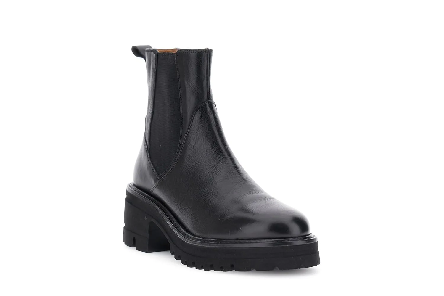 CafèNoir Tronchetti Donna Pelle Nero Elastico Taglia 39 Tacco 5,5 cm