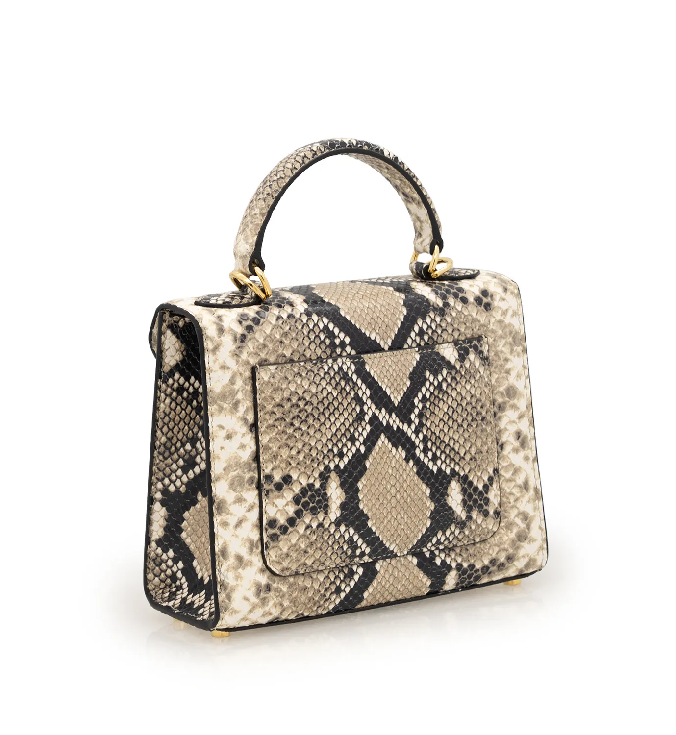 Cardinal Milano First Lady Small borsa pitone pietra vitello