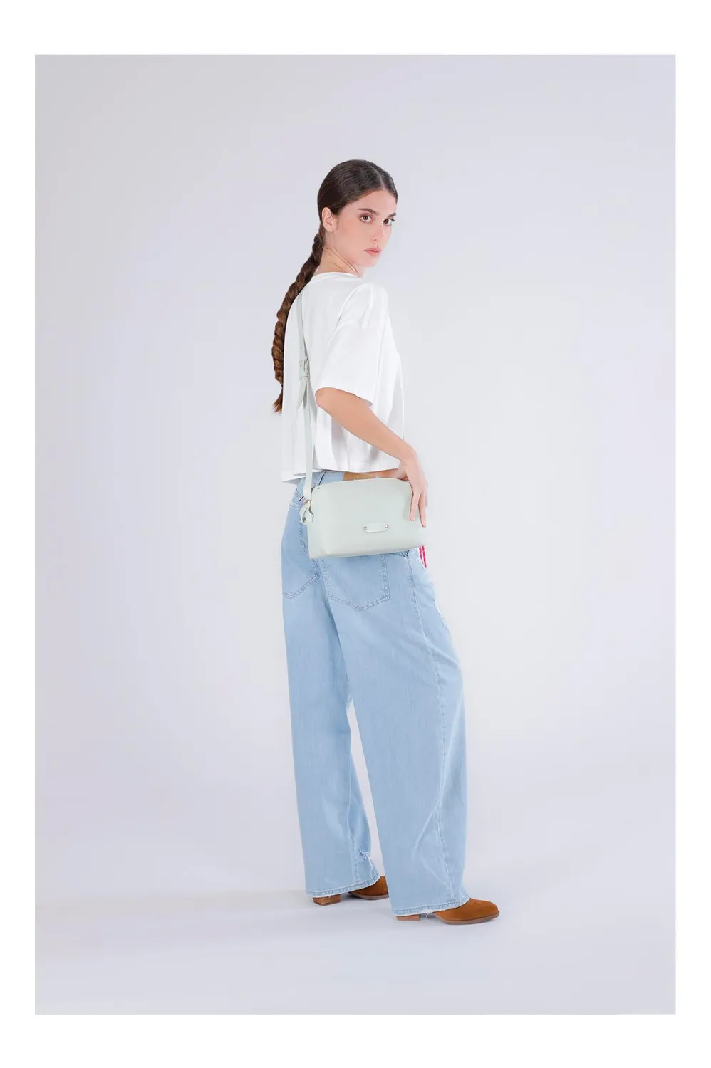 CafèNoir Borsa Tracolla Martellata Verde Donna