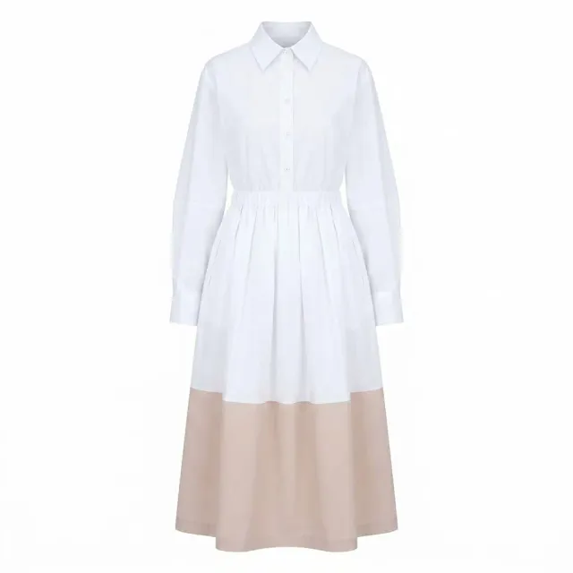 CafèNoir Gonna Bicolor Pieghe Donna Bianco Sabbia S