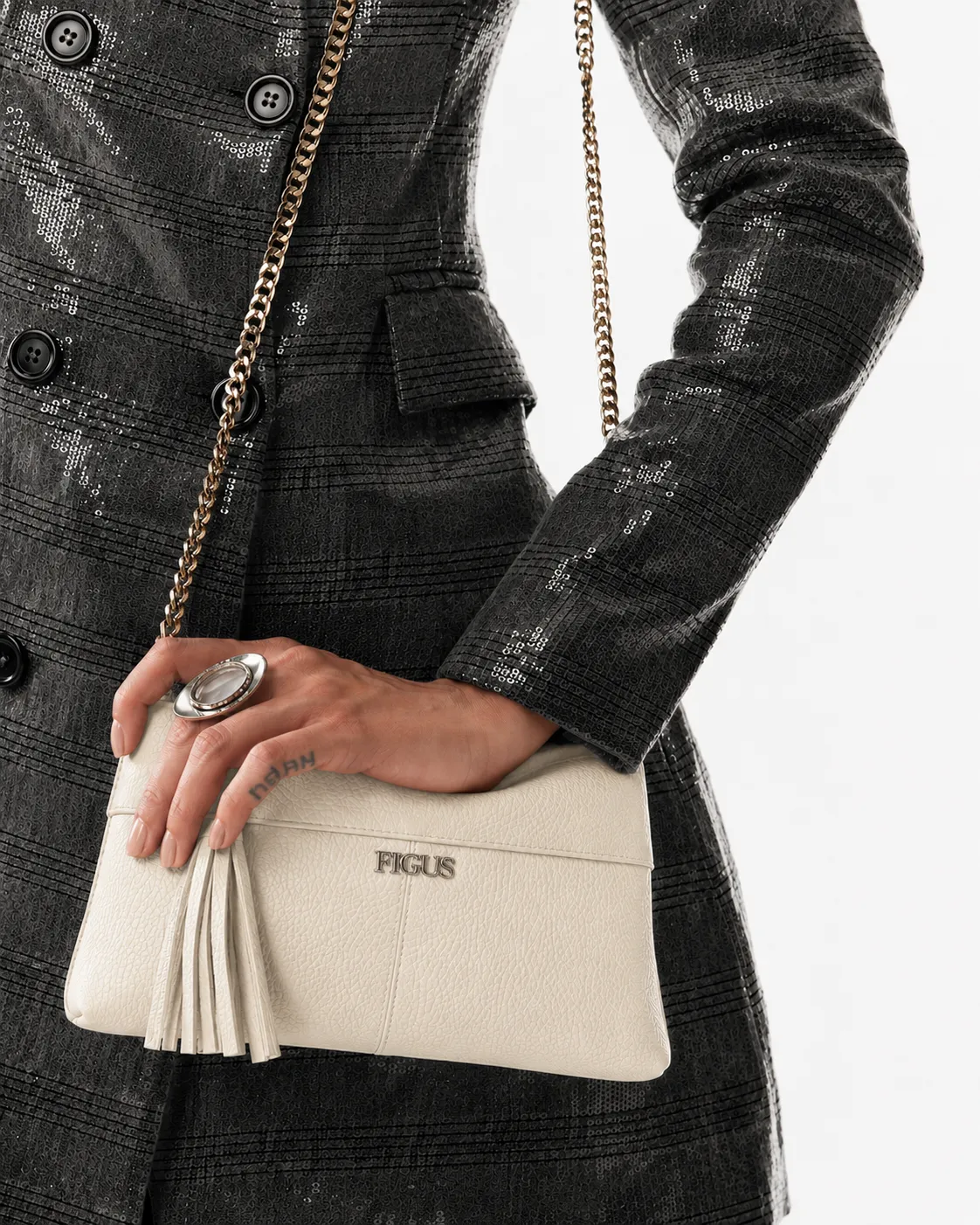 Figus OneZip pochette pelle arancione morbida
