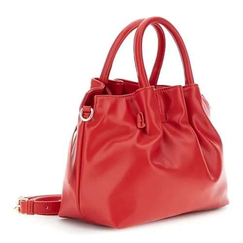 CafèNoir Borsa Mano Donna Nappa Rossa con Pieghe
