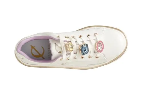 CafèNoir sneakers pelle bianche strass plateau
