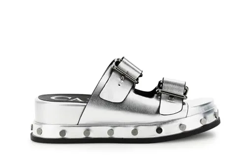CafèNoir Frate sandali platform donna Argento 39 laminato