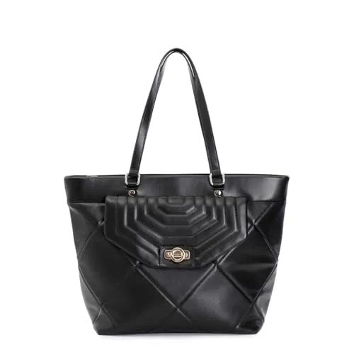 CafèNoir Shopping Trapuntata Rombi Borsa Nera Pattina