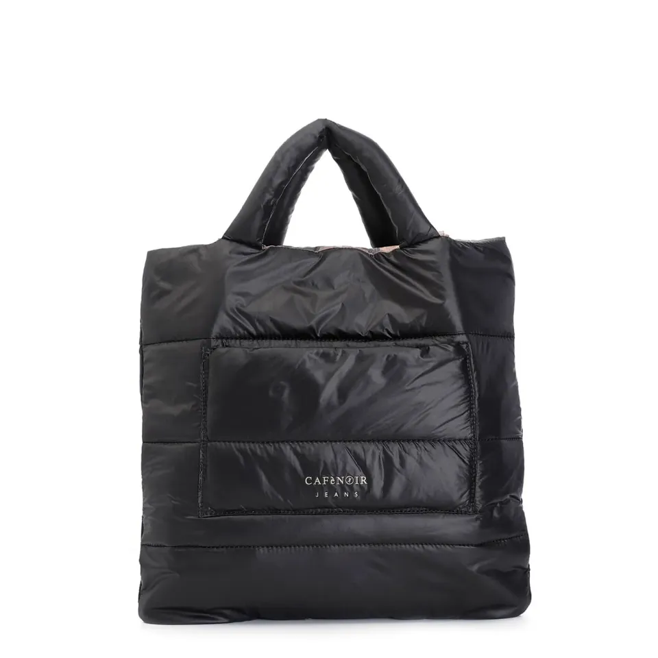 CafèNoir Shopping Nylon Reversibile Nera Be Noir