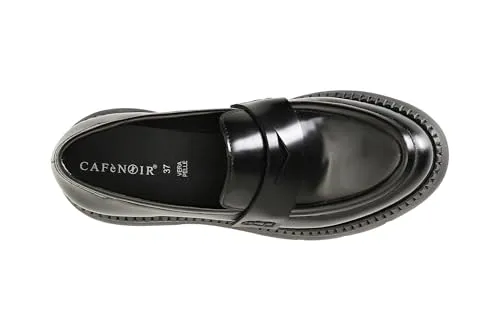 CafèNoir Mocassino Donna Pelle Nera 39 EU Tacco