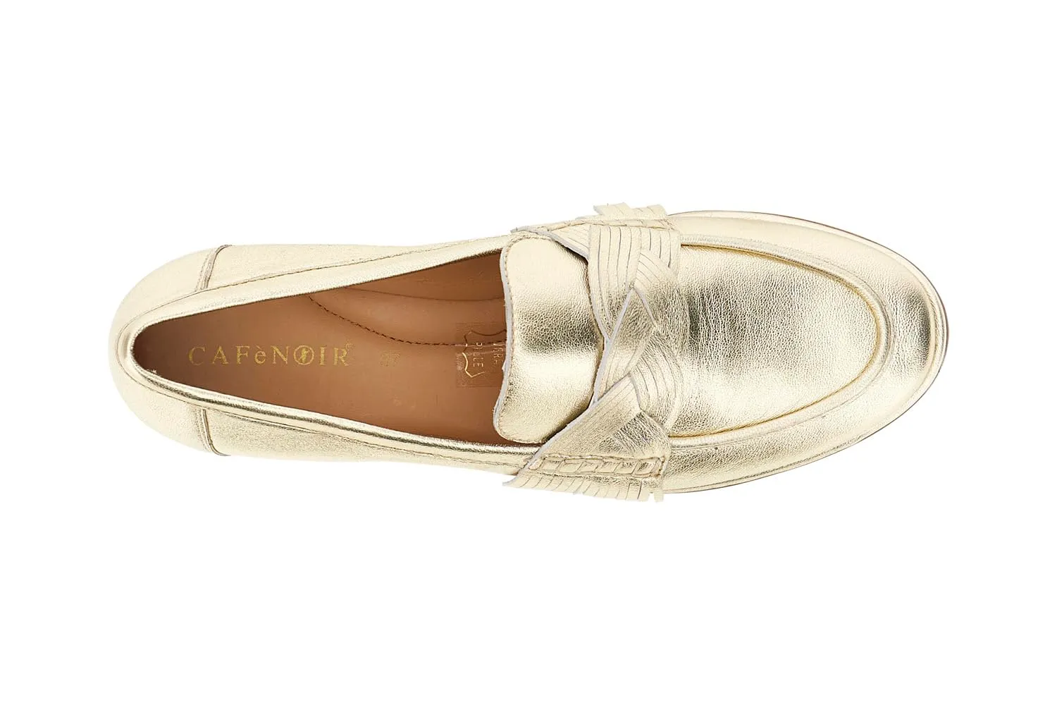 CafèNoir Mocassino Pelle Laminata Donna Argento