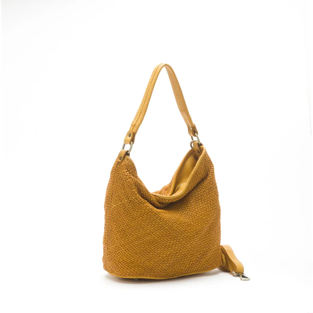 La Via Firenze Butter V144 borsa spalla pelle intrecciata