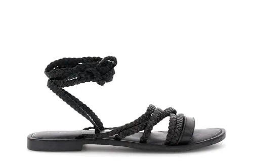 CafèNoir Sandali Pelle Donna Intrecciati Flat