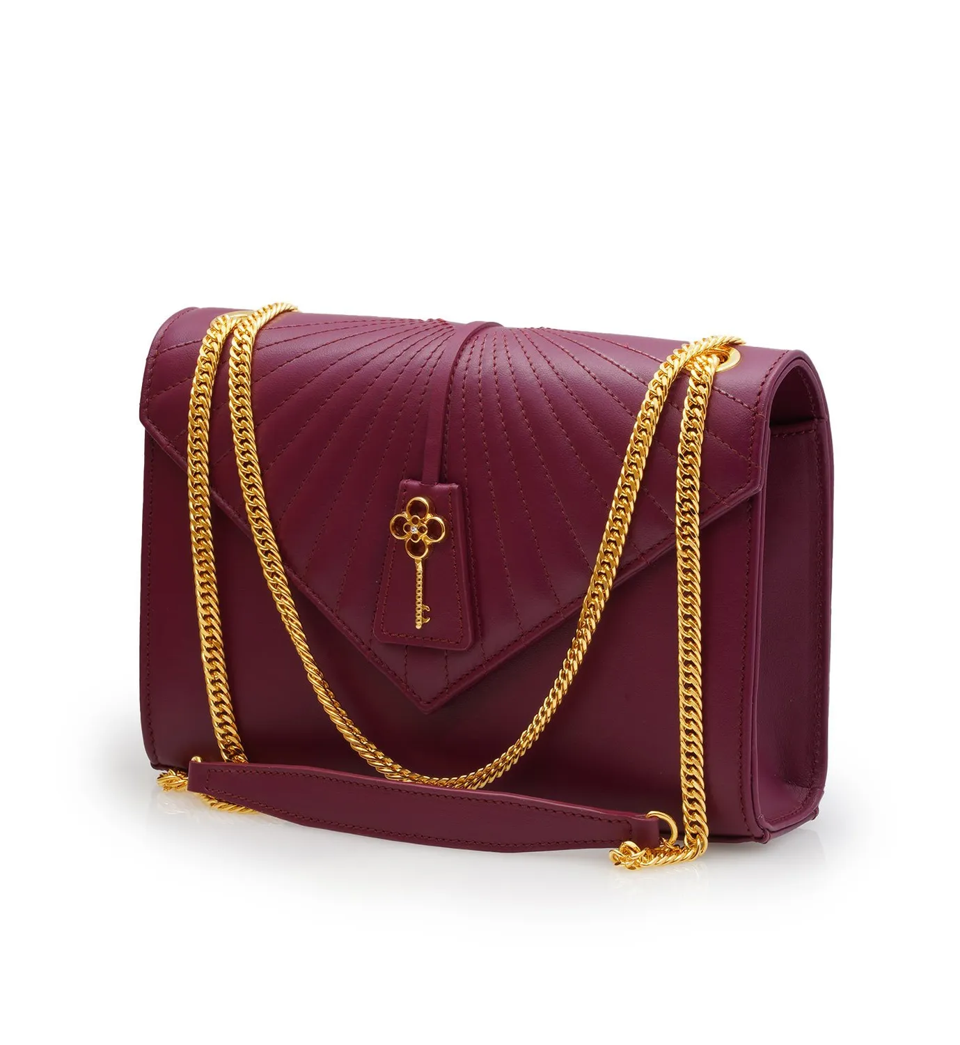 Cardinal Milano Milady borsa spalla prugna liscia