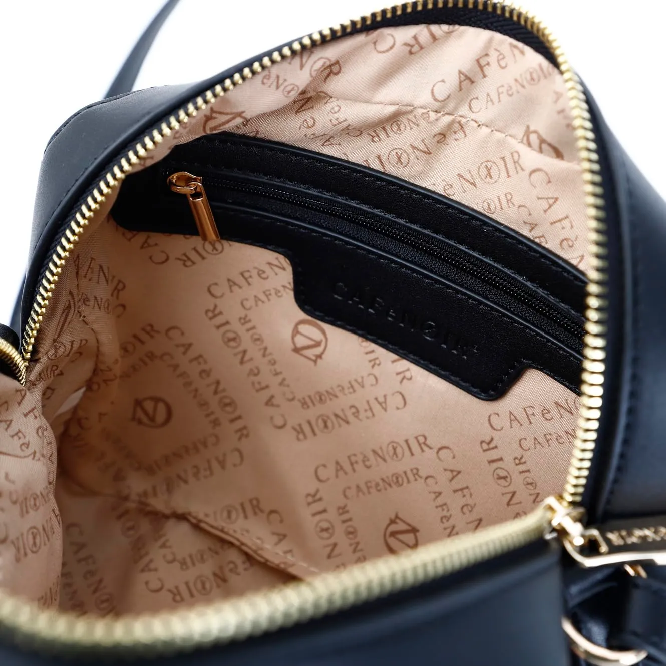 CafèNoir Camera Bag Logo Embossed Nero