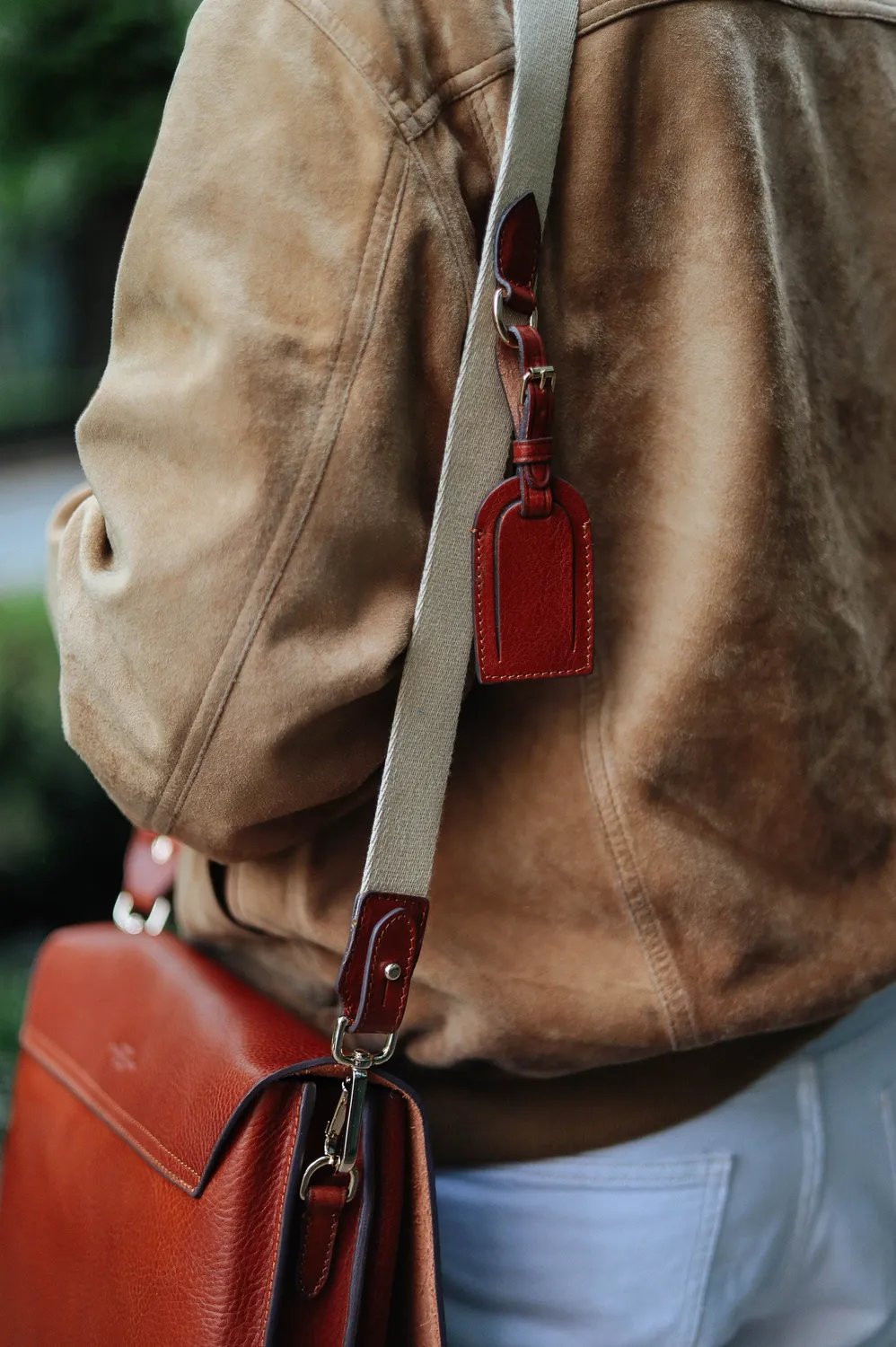Aigin Milano Messenger Tracolla Pelle Miele 33 cm Unisex