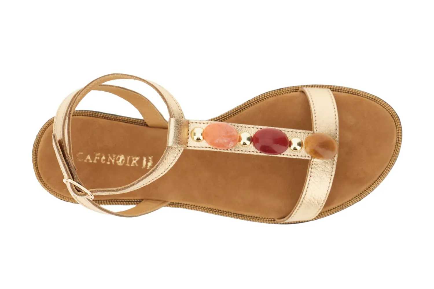 CafèNoir Sandali a T Pelle Pietre Donna 39 tacco 2,5 cm