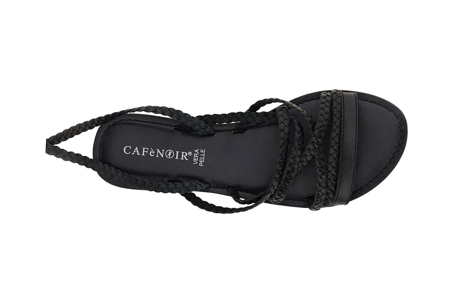 CafèNoir Sandali Pelle Donna Intrecciati Flat