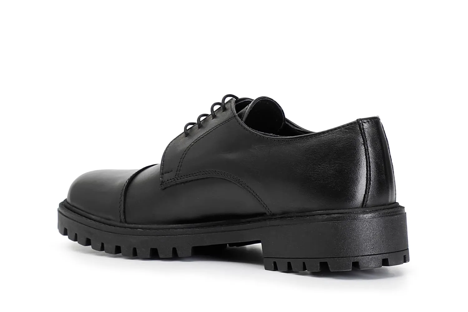CafèNoir Derby Uomo in Pelle Nero con Spunterbo
