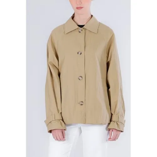 CafèNoir Trench Corto Raglan giacchetta donna 38 biscotto