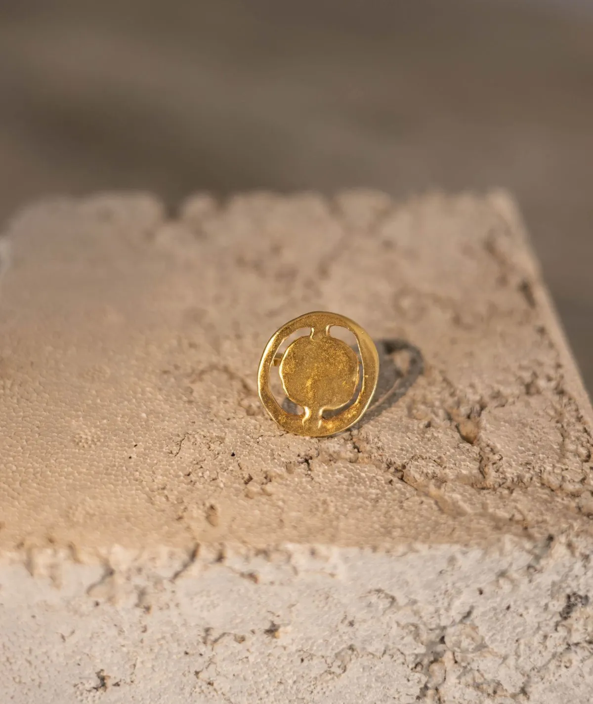 Figus Polo Gold Anello Regolabile Dorato Etrusco