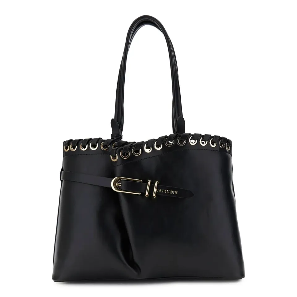 CafèNoir Shopping Bag Donna Nera Fibbia Piega