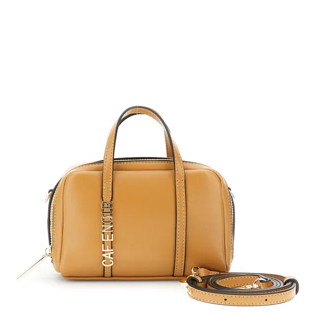 CafèNoir minibag lettering pochette cuoio