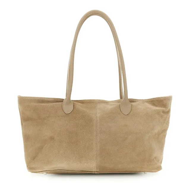 CafèNoir bauletto pelle scamosciata beige donna