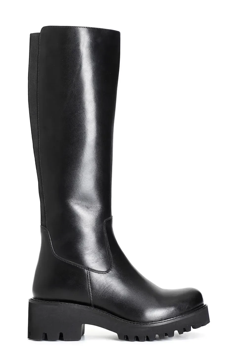 CafèNoir Stivale Donna in Pelle Nero Tacco 50 mm
