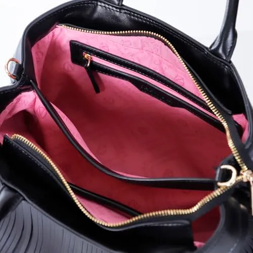 CafèNoir Frange Logo tote nera con tracolla