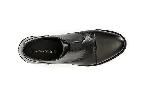 CafèNoir derby donna pelle nero elastico tacco 50 mm