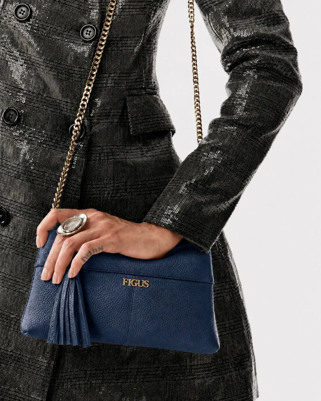 Figus OneZip pochette pelle arancione morbida