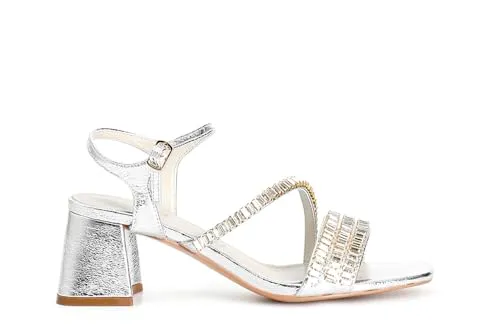 CafèNoir Gilda Sandali Strass Donna 39 EU Argento