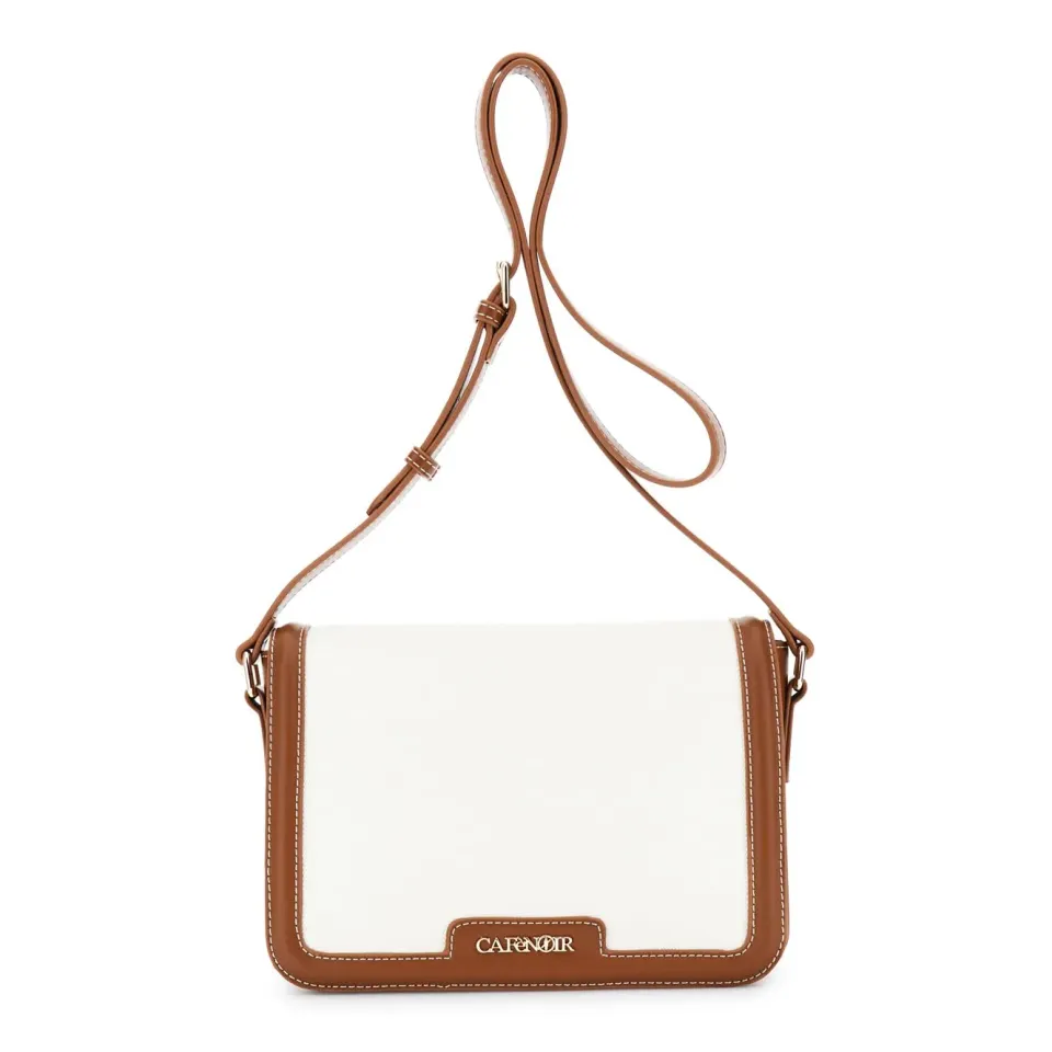 CafèNoir Borsa a tracolla donna canvas cuoio naturale