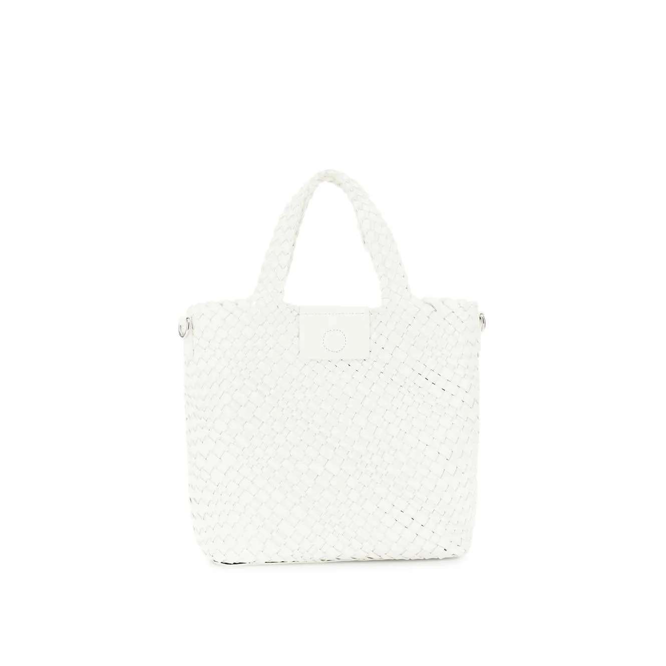 CafèNoir Tote Reversibile Intrecciata borsa Argento/Bianco